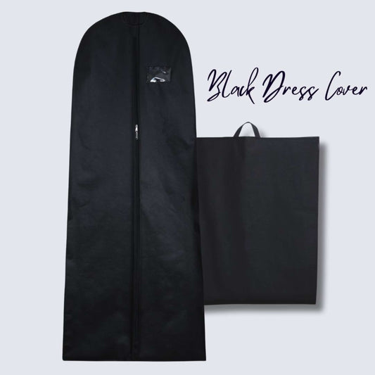 Wedding Lehenga Gown Long Dress Garment Cover Bags 72" with 8" Gusset. - BLACK
